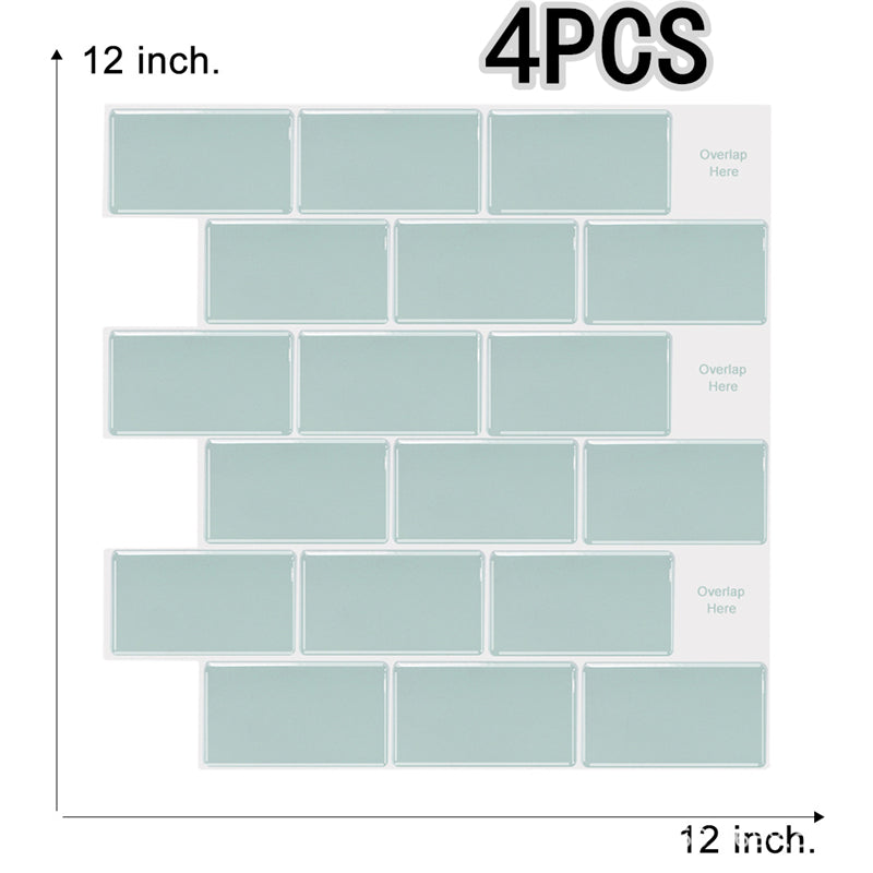 Adesivo murale Mattoni grigio azzurro