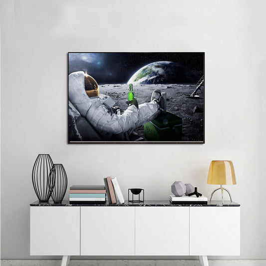 Poster Astronauta sulla luna