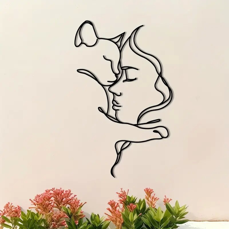 Scultura gatto metallo