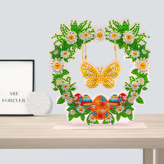 Quadro su tela Farfalla e fiori con diamanti