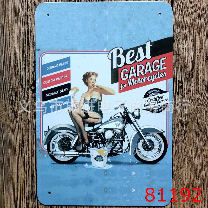 Decorazione motocicletta retrò