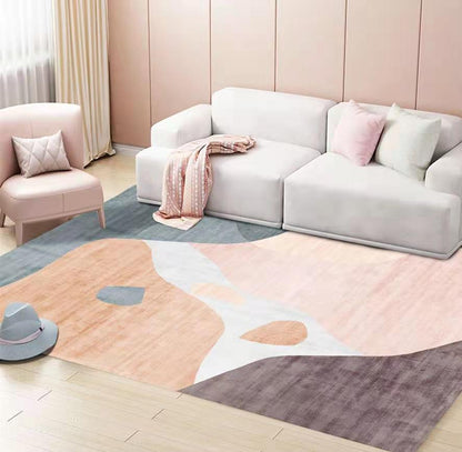 Tappeto piccolo bianco con quadrati neri