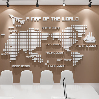 Adesivo murale mosaico mappa 3D