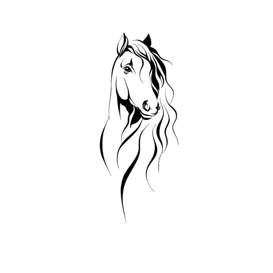 Adesivo murale Testa di cavallo profilo ascendente elegante