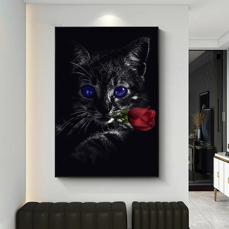 Quadri tela gatti neri