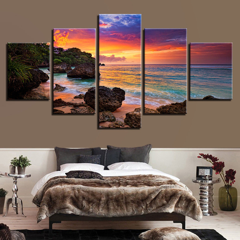 Quadro tramonto al mare