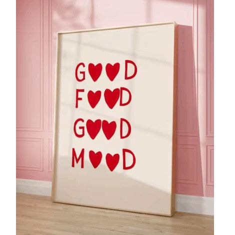 Poster minimalista cuore rosso