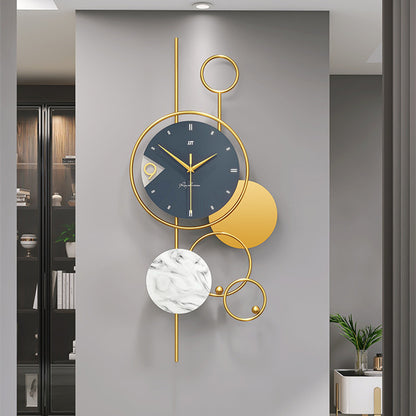 Orologio da parete Sfere geometriche oro
