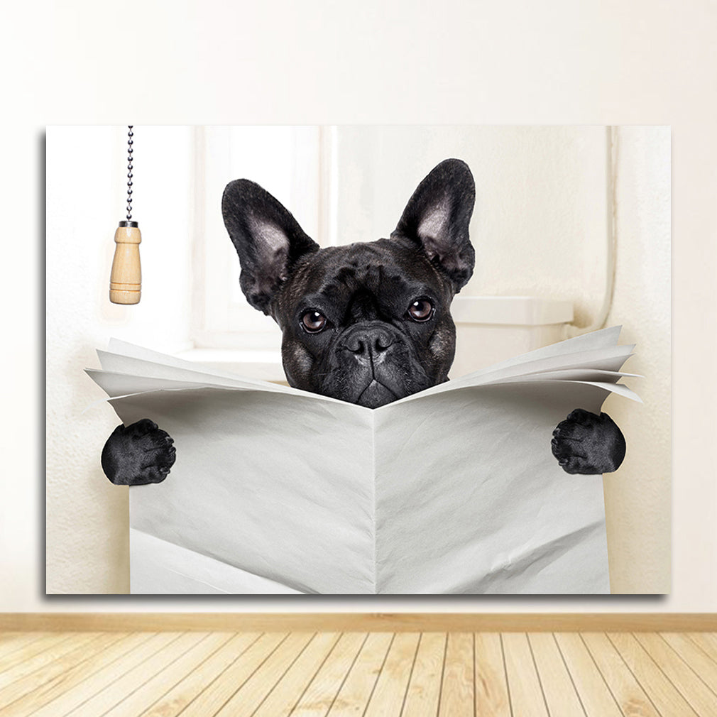 Quadro cane che legge