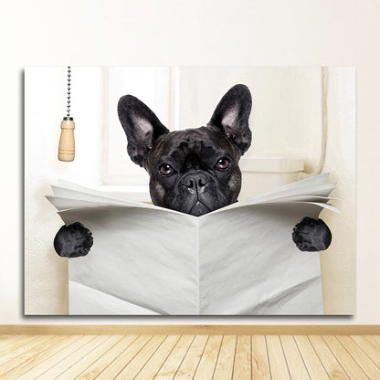 Quadro cane che legge