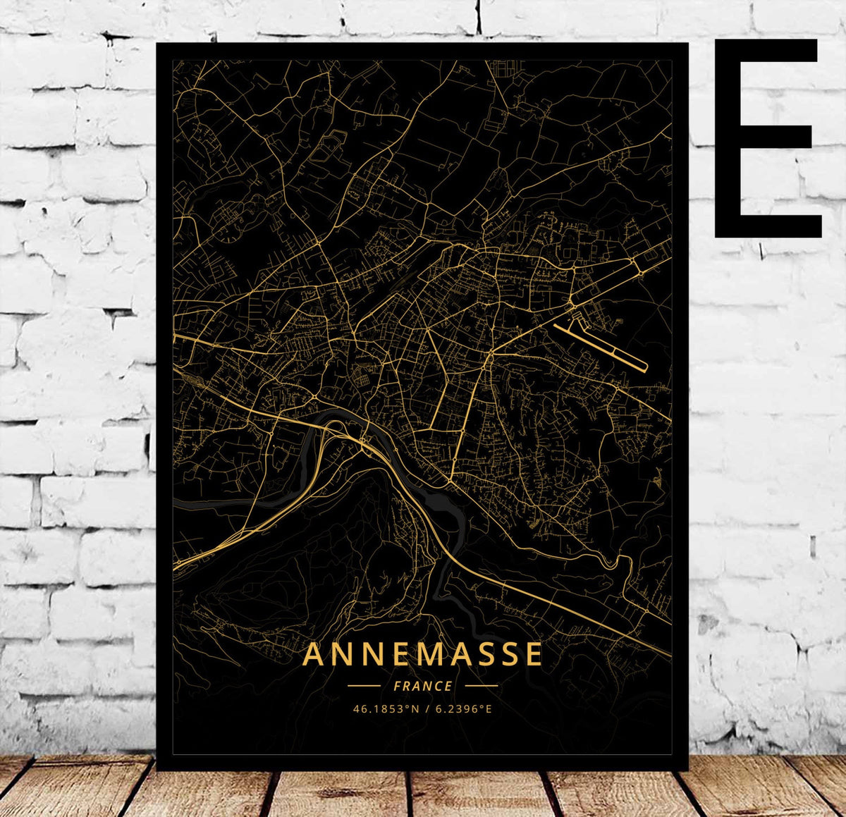 Poster Mappa di Angers