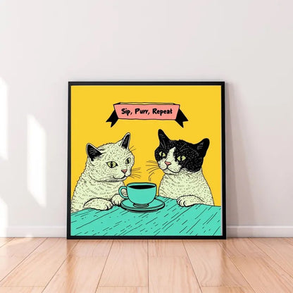 Quadro gatto retrò