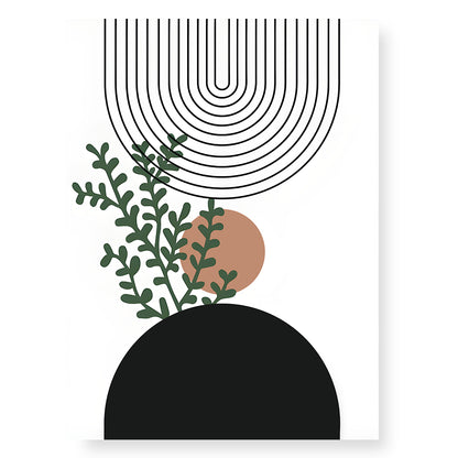 Quadro su tela Forme curve e cerchi minimalisti