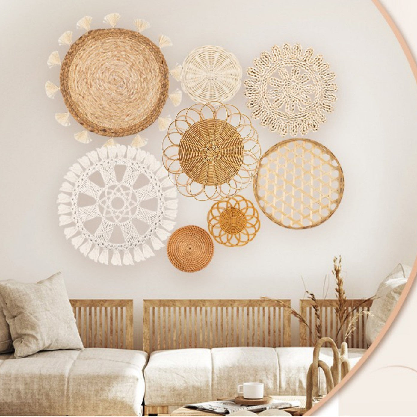 Decorazione paglia bohemien