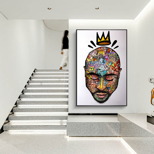 Poster Ritratto di rapper in graffiti