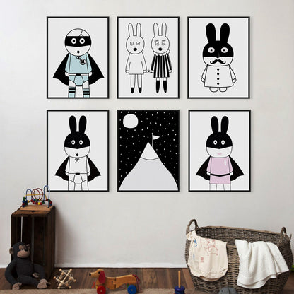 Quadro bianco e nero orso