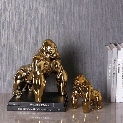 Statuetta orangotango in ceramica