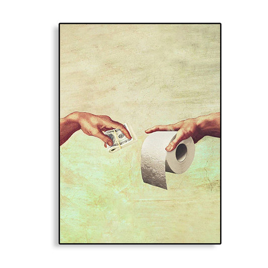 Quadro su tela Creazione di Adamo rivisitata