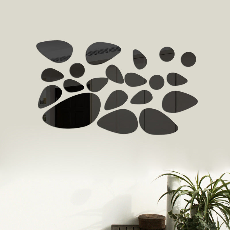 Specchio murale 3D pietre
