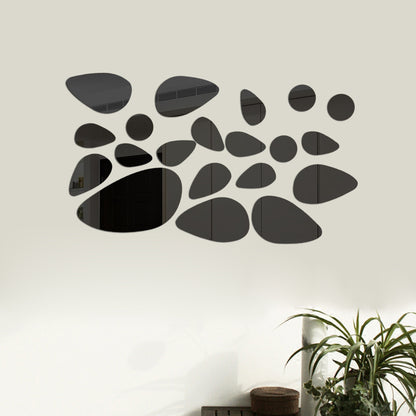 Specchio murale 3D pietre