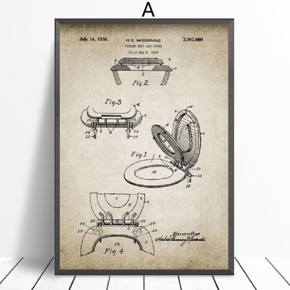 Quadro vintage bagno