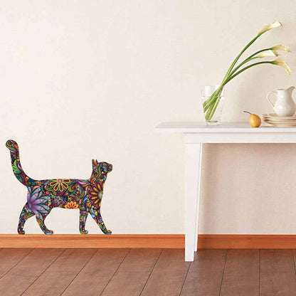 Sticker murale gatto mandala