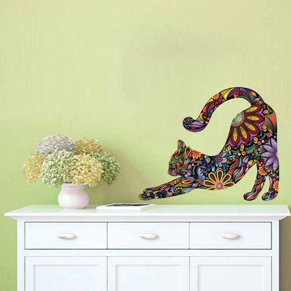 Sticker murale gatto mandala