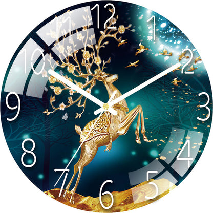 Orologio da parete Cervo albero floreale