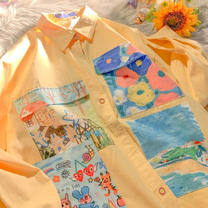 Blusa floreale gialla