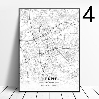 Poster Mappa Germania