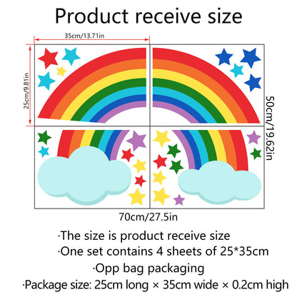 Adesivo Nuvole Arcobaleno