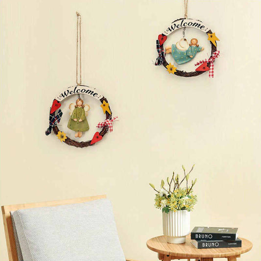 Quadro in MDF Ghirlande decorative welcome