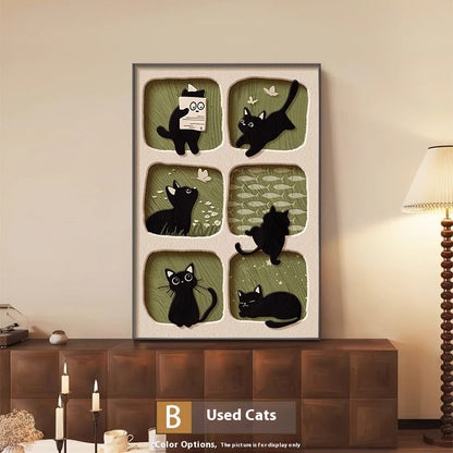 Quadro gatto retrò