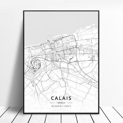 Poster Mappa Città Francesi