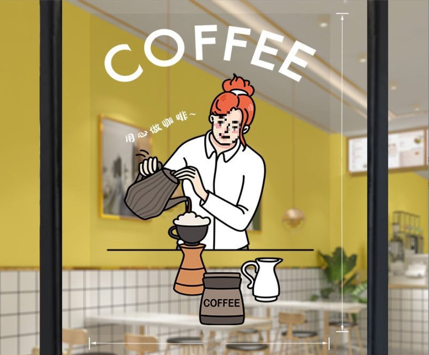 Adesivo murale caffetteria