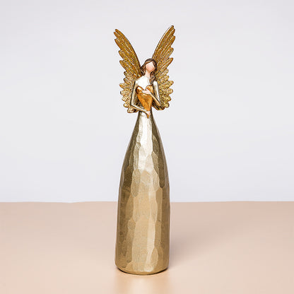 Quattro angeli snelli decorati oro