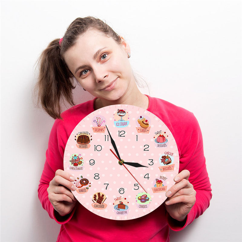 Orologio da parete Cupcake dolcetti rosa
