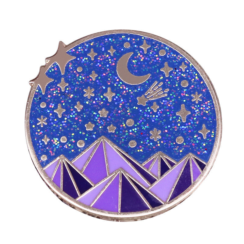 Spilla glitterata paesaggio
