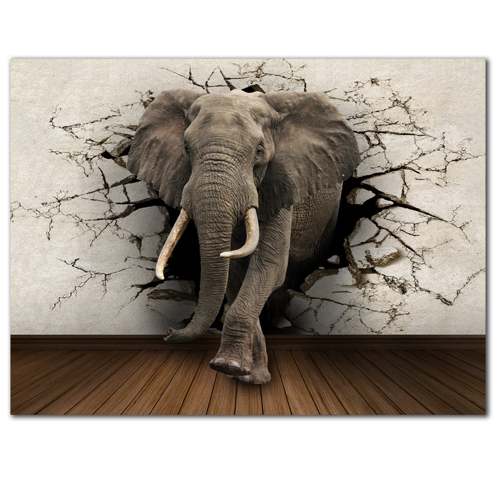 Quadro tela elefante