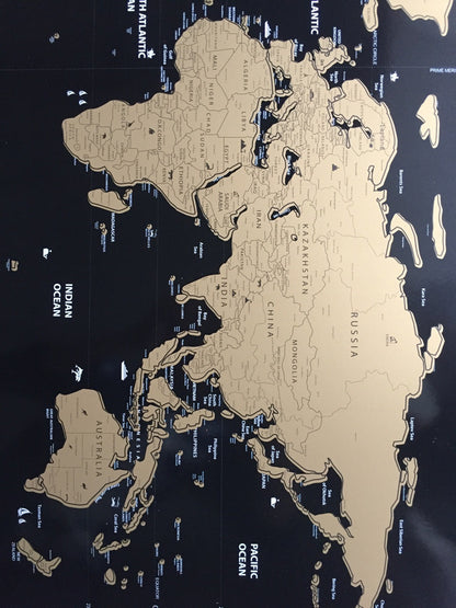 Poster Mappa mondo interattiva da grattare