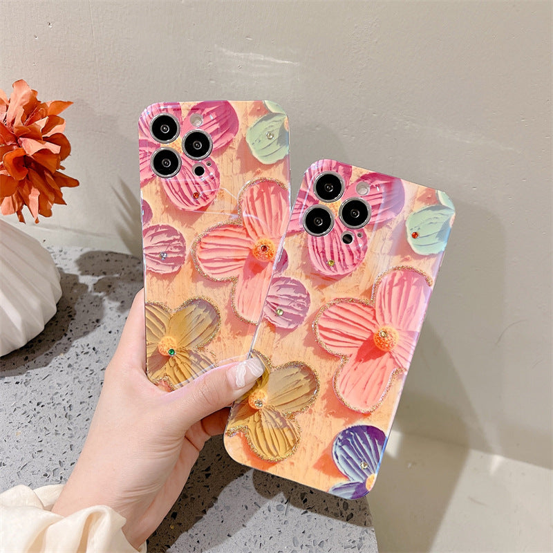 Custodia Telefono Fiori Dipinti