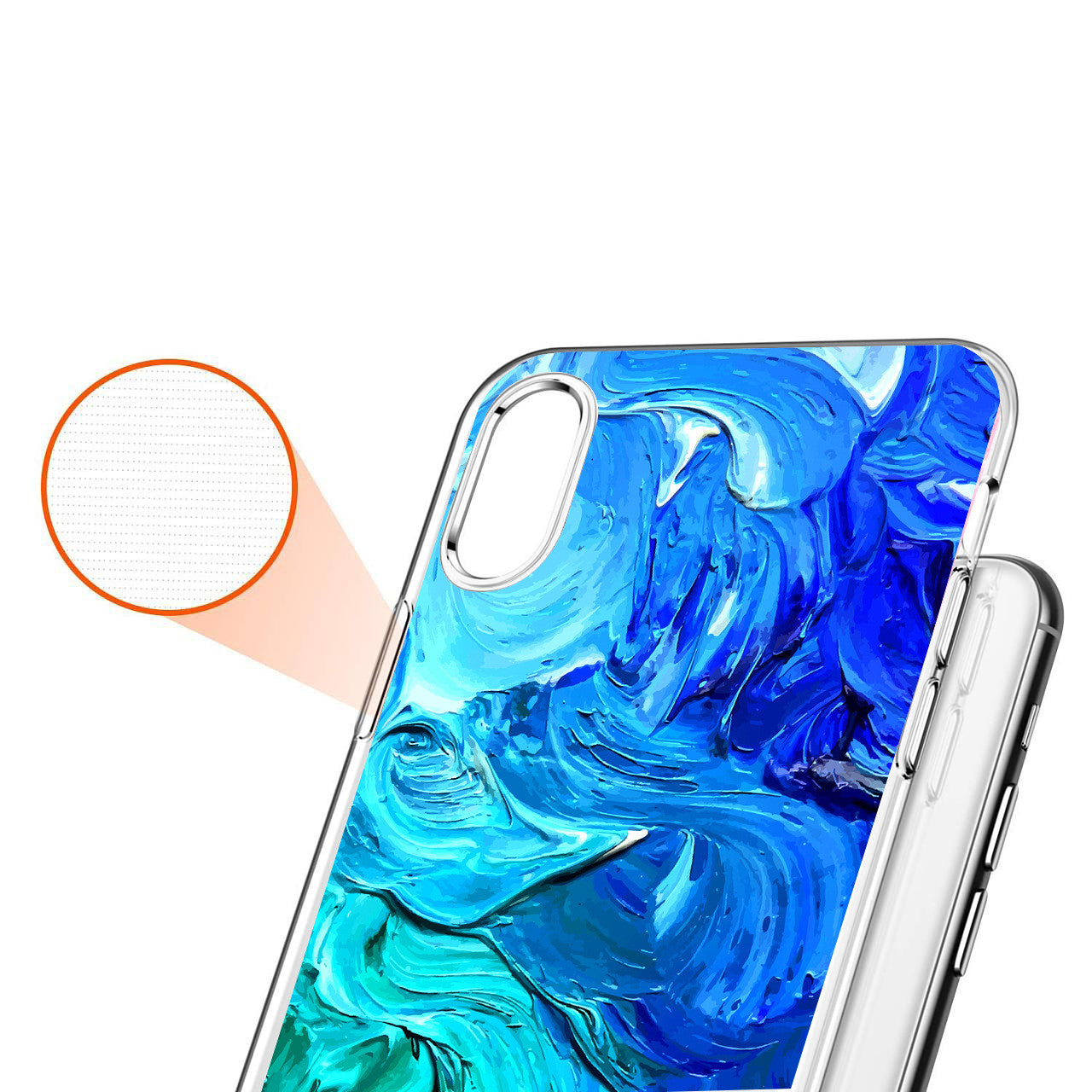 Cover telefono stampa olio
