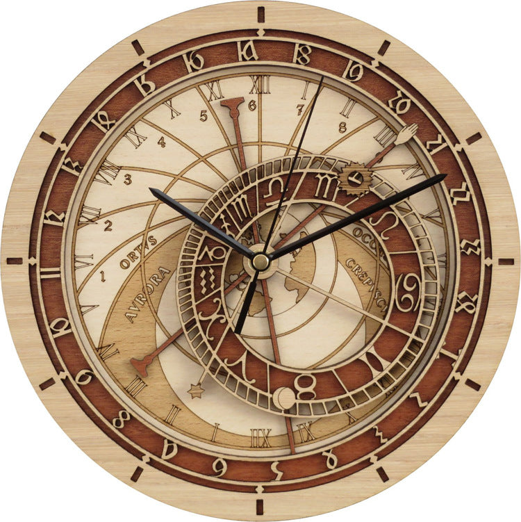 Orologio da parete Zodiaco blu dorato