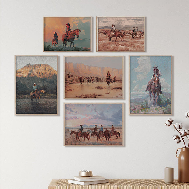 Stampa Cowboy Vintage