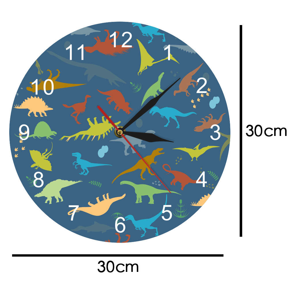 Orologio da parete Dinosauri colorati