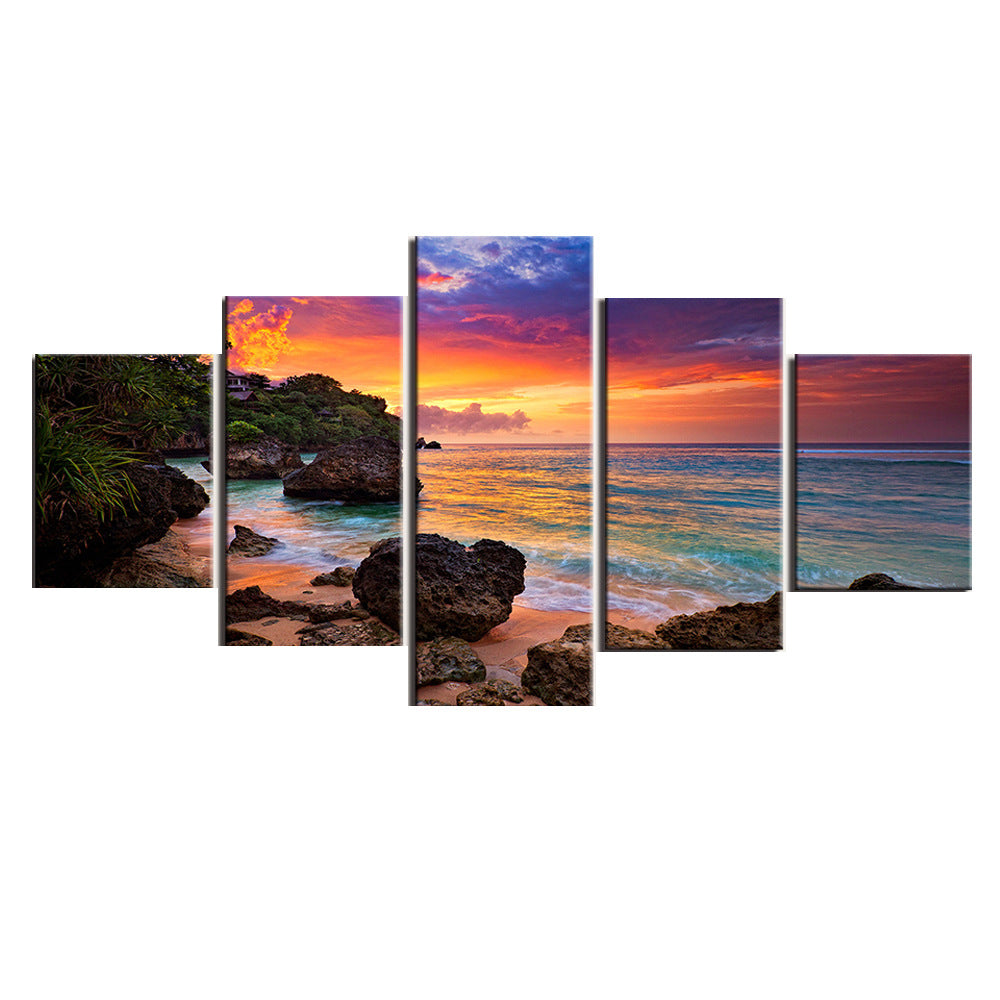 Quadro tramonto al mare