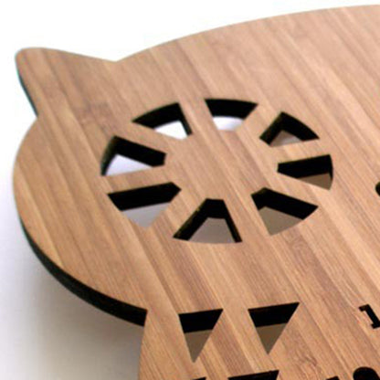 Orologio da parete Gufo legno