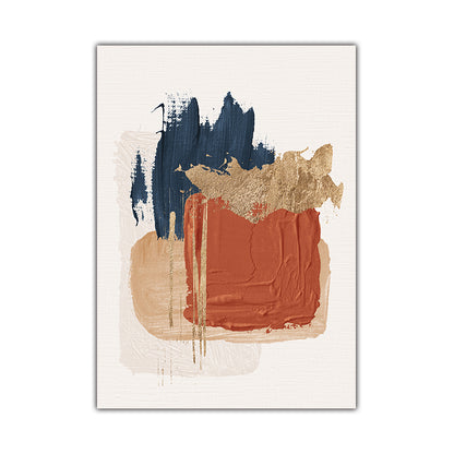 Quadro astratto blu e rosso