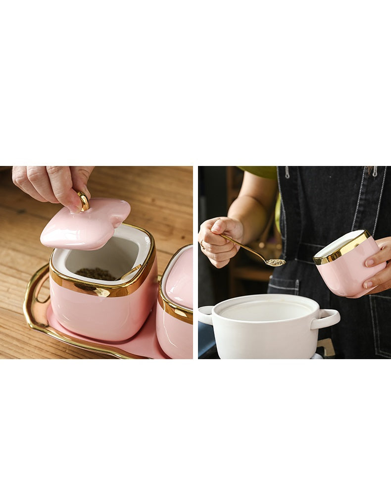 Contenitori ceramica rosa