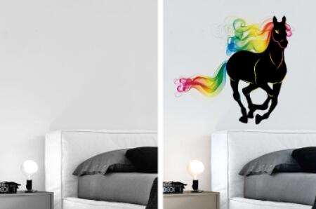 Adesivo cavallo colorato